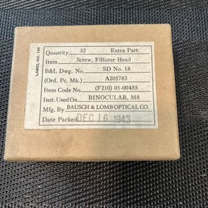 New- Vintage Screw, Fillister Head For Binocular,M8 By Bausch & Lomb Optical Co