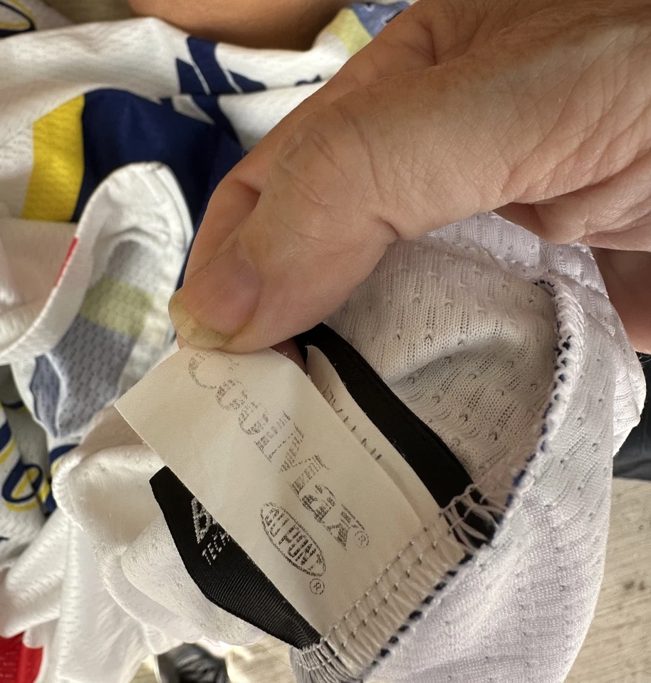 Camiseta deportiva de ciclismo Biemme para hombre 3X Michelob Ultra 1/4 cremallera hecha en Italia bolsillos traseros Foto 3 de 4