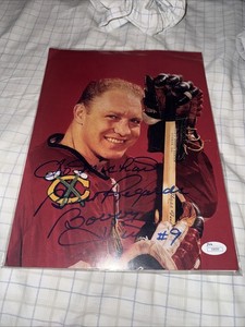 Bobby Hull Signed Photo 9x12 Color Book Page Blackhawks Autograph #9 HOF JSA