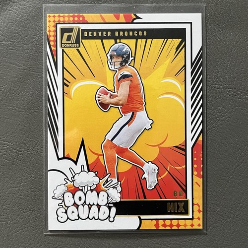 Bo Nix Bomb Squad Rookie 2024 Panini Donruss Denver Broncos