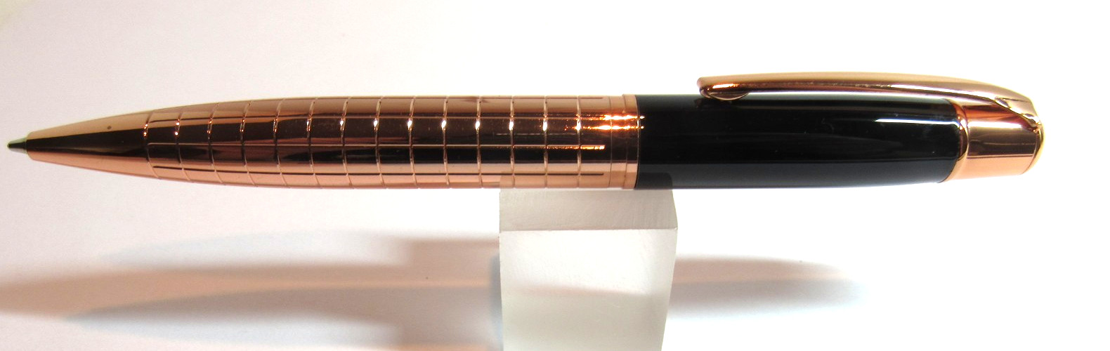 TERZETTI ARMORE METAL BALLPOINT PEN-BLACK/COPPER-FREE POUCH