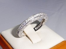 0.52Ctw White Round Cut Women's Wedding Anniversary Stackable Band Ring