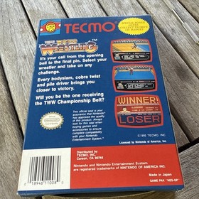 Juego Tecmo World Wrestling NES con Manual y Extras/Envoltura de Pl&aacute;stico