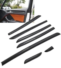 Real Dry Carbon Fiber Inner Door Panel Center Dash Trim Cover Fits 15-20 A3 S3