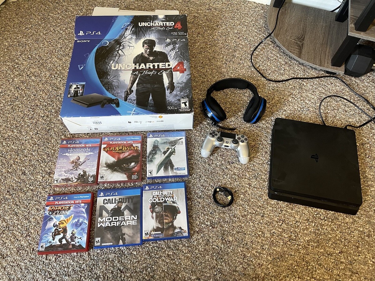 Sony PlayStation 4 Slim 500GB with Controller, 6 Games