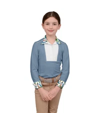 Chestnut Bay SkyCool Liberty Youth Show Shirt - Skyblue