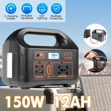 150W Portable Power Station 39600mAh Solar Generator Fast Charging Power Bank US