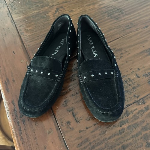Anne Klein IFlex Women’s Suede Comfortable Loafers Sz10 Black Slip on Casual - Picture 9 of 9