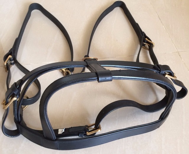 DOG CARTING/DRAFTING HARNESS IN GENUINE REAL LEATHER FOR WORKING