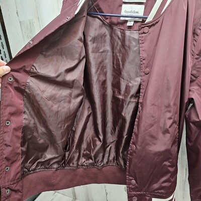 Goodfellow & Co Men's Bomber Jacket Plain Varsity Letterman