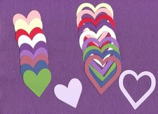 HEART NESTED die cuts scrapbook cards