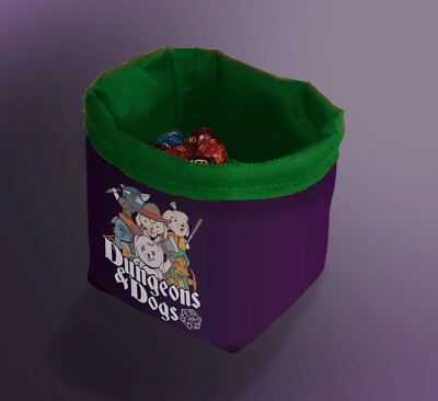 Dice Bag, Green Dungeons & Dogs Draw Bag, D&D Board Games Tabletop Gaming Gift