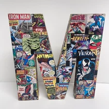 Marvel Comics Collage Letter ‘M’ Wooden Wall Decor 8×10″ Pop Art Sign