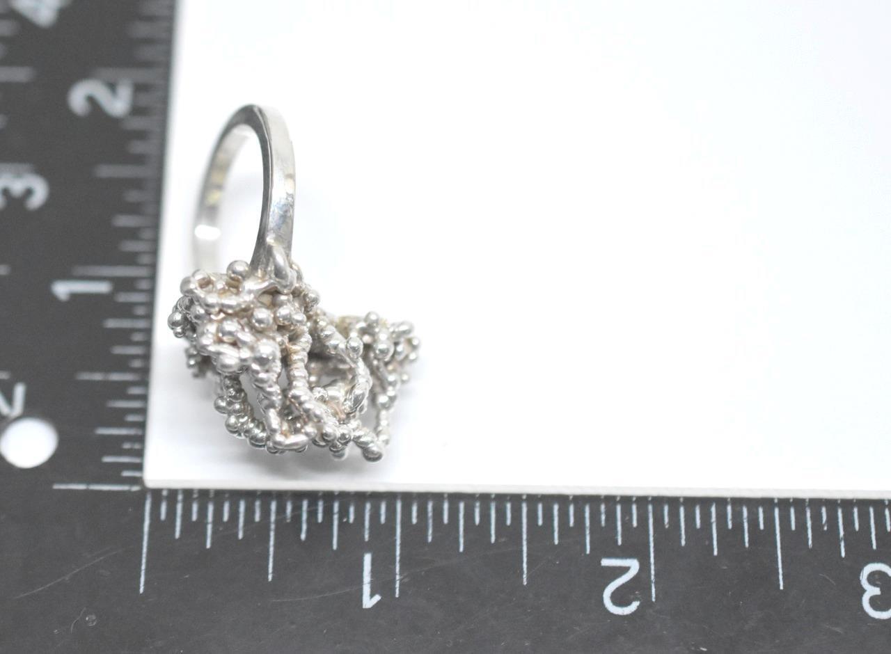 HEAVY Studio Handcrafted Solid Sterling Silver Fr… - image 8