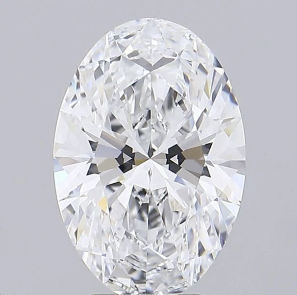 Loose CVD Diamond 1.90 Ct Oval , D Color, 7x9 mm, Clarity IF , Certified Diamond - Image 3 of 4