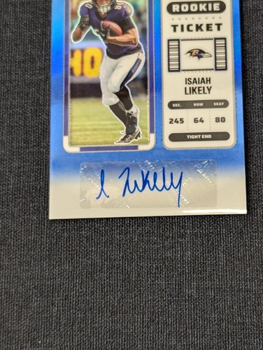 Isaiah Likely Rookie Auto 2022 Contenders Optic Rookie Ticket #168 Prizm 45/75 - Picture 4 of 10