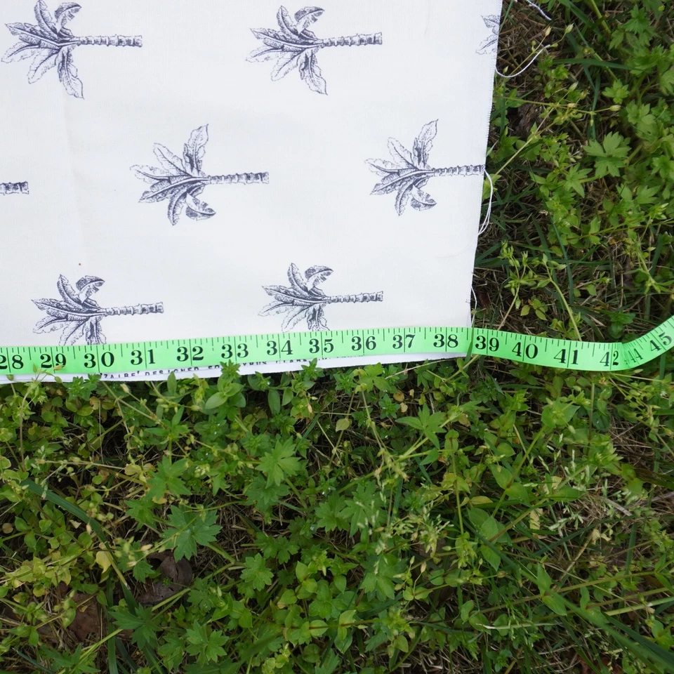 Cyrus Clark Fabric Palm Tree Print Cotton Drapery Sewing Material 57"x77" - Image 4 of 4