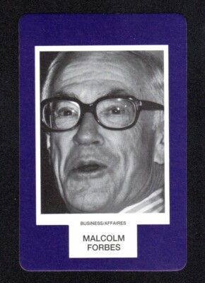 Malcolm Forbes Publisher 1993 Face To Face Game Card Canadian Issue