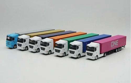 New 1/87 Benz Container truck Trailer Diecast Model Car Toys Gift Display - Picture 2 of 27