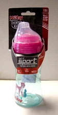 Kids Sport Cup By Nuby, Pink, 12 Oz., 12+ Months, Brand New