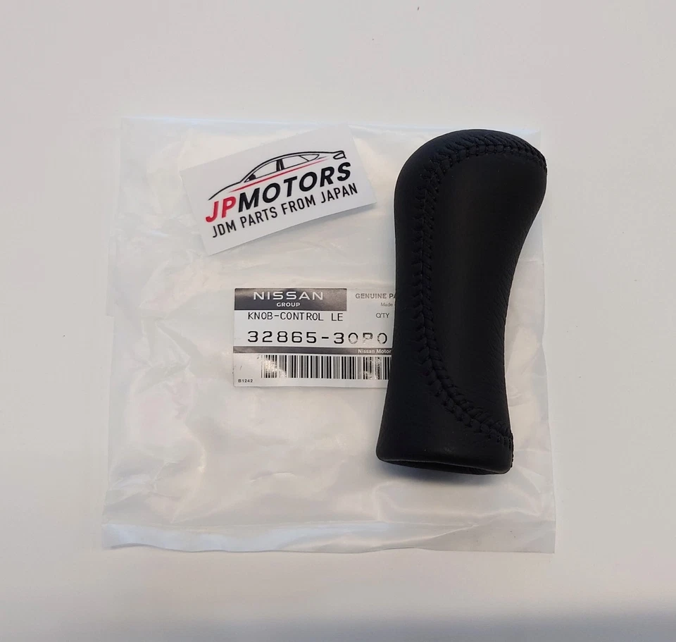 Perilla de cambio de cuero negro genuino Nissan 300ZX Fairlady Z Z32 90-96 32865-30P01 Foto 3 de 4