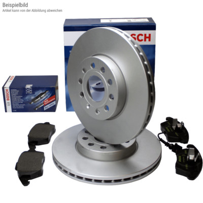 BOSCH Bremsscheiben 258mm + Bremsbeläge vorne für MAZDA 2 DE DH 1.5 MZR