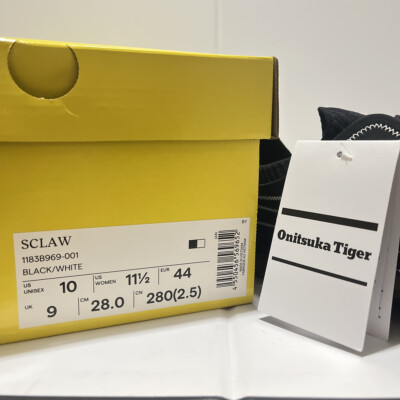 なぁページ Onitsuka Tiger SCLAW 1183B969 001 BLACK WHITE Unisex Shoes