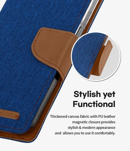 For iPhone 14 13 12 11 Pro Max XS XR 7 8 Plus Card Wallet Denim Cover Flip Case - Picture 3 of 15