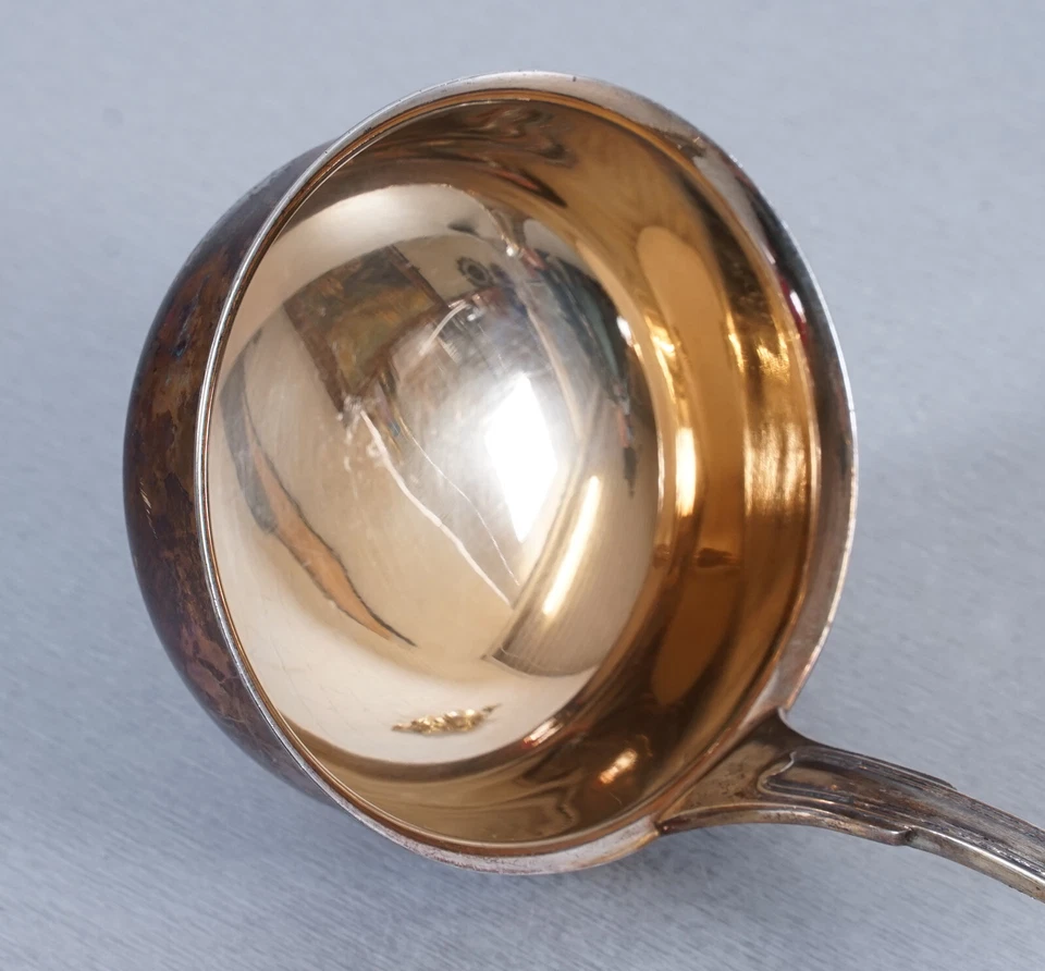 Mestolo in argento 800 G.E. Keyser parzialmente dorato con Monogram 225 g Art... - Immagine 4 di 4