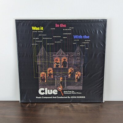Mondo CLUE THE MOVIE Soundtrack Black White Split 14/300 LE Vinyl LP - SEALED