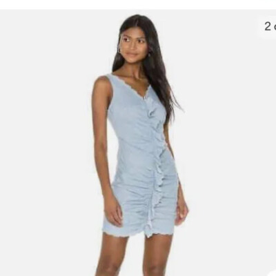 fitted chambray dress LOFT NWT Chambray Button Front Tank Dress