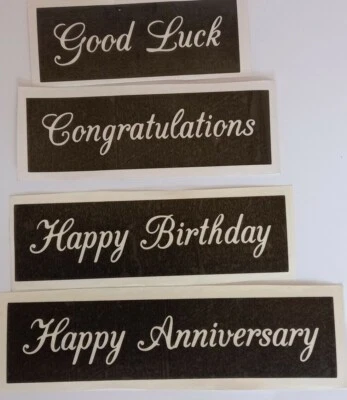 Stencil acquaforte mix buon compleanno e anniversario buona fortuna e congratulazioni