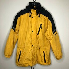 Vintage Obermeyer Mens Size Large Ski Jacket Shell Hooded Nylon Drawstring Waist