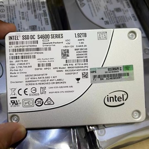 Intel SSD 1.92TB S4600 2.5" 6.0 SATA III DC MLC SSDSC2KG019T7P for HP server