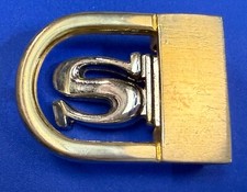 Custom Letter Initial S Swing Arm Vintage Two Tone Belt Buckle for 1" Belt