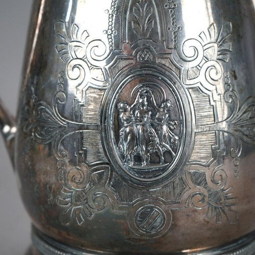 Antiker figürlicher versilberter Krug um 1890 - Bild 5 von 12