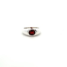 Sterling Silver Oval Shaped Garnet Ring Stone 6 x8mm 
