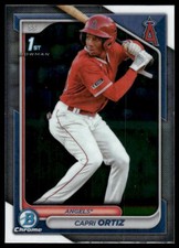 2024 Bowman #BCP-73 Capri Ortiz Chrome Prospects Los Angeles Angels Baseball