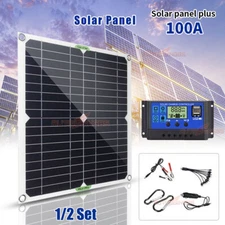 400 Watts Solar Panel Kit 100A 12V Battery Charger w/ Controller Caravan Boat US