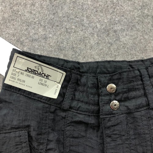 VTG Jordache Pants Girls 7 Black Cargo Pocket Windbreaker Track Casual Deadstock - Picture 6 of 13