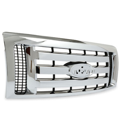 For 2009-2012 13 14 Ford F-150 F150 XLT Front Upper Bumper Grille Grill Chrome