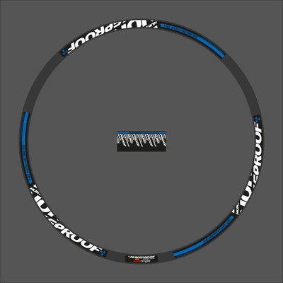 NUKEPROOF GENERATOR DH RIM DECAL SETS for two wheels 26'' blue version