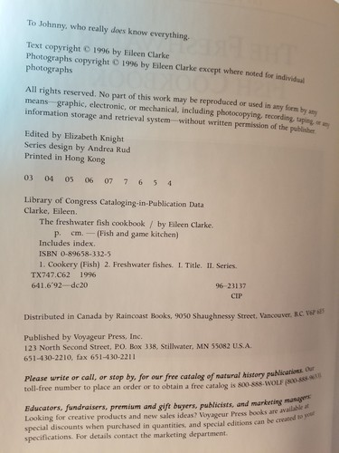 The Freshwater Fish Cookbook (The Fish and Game Kitchen Series), Clarke, Eileen, - Picture 5 of 6