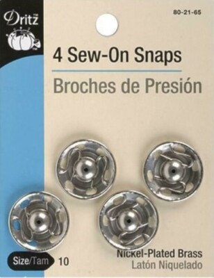 Dritz ~ (80-21-65) - Sew-On Snaps - 4 ct