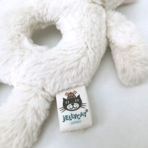 Anello Jellycat London Unicorno Peluche Sonaglio Grabber Bambino Rosa Criniera Denteether 8" - Foto 4 di 5