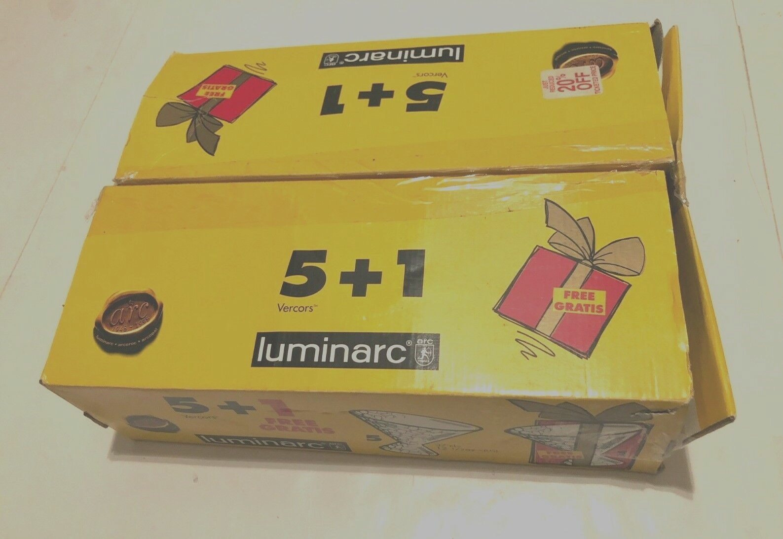 6-Piece Luminarc Vercors Clear Glass 12.5 oz Footed Sundae Dishes