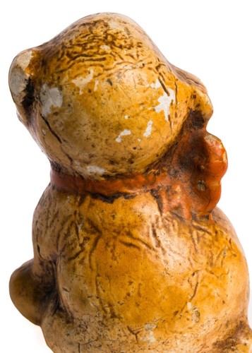 Antique / Vintage Hubley Style Bulldog Puppy w Bow Figurine Paperweight — READ - Picture 8 of 12