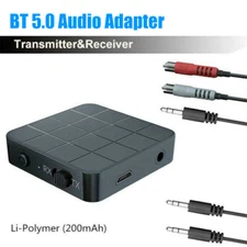 2 in1 Wireless BT1 5.0 Transmitter Receiver Audio Adapter Aux TV PC Car CS