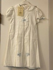 NEW Collins and Hall Toddler Dress White and Blue Size 2 years