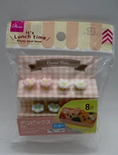2024 new Flower deco  food picks 8pcs for decoben lunch box bento daiso